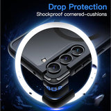 Magnetic Case for Galaxy S23+ / S23 Plus 5G 6.6-Inch, Compatible with MagSafe, Translucent Matte Back Shockproof Phone Cover (Black)