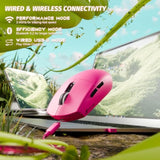 G3 Pro Wireless Gaming Mouse With Magnetic Charging Dock,Pixart Paw3311 Gaming Sensor,Bt/2.4G Wireless/Wired Gaming Mouse,25000 Dpi,59G Superlight Gamer Mice For Pc/Win/Ps/Mac(Rose)