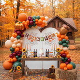 Fall Thanksgiving Balloon Garland Arch Kit Sage Green Red Orange for Baby Shower