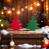 Festive Christmas Tree Cutlery Set Advent Calendar 2025-12Pcs Christmas Table Decor,6 Red 6 Green Xmas Tree Tableware Holder- Party Christmas Utensil Holder