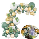 Sage Green Balloon Garland Arch Kit, 100Pcs Olive Garland With Bobo Of Blush White And Gold For Birthday Baby Shower Party Supplies Decorations