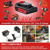 2Pack 4.0Ah 20V Max Battery Replacement For Black And Decker 20V Lithium Battery Lbxr20 Lbxr2020 Lb2X4020 Lbx20 Lbxr2520 Lb20 Lbxr2040 Compatible With Black & Decker Cordless Power Tools