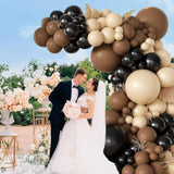 155pcs Boho Burnt Orange Balloon Garland for Fall Birthdays & Showers