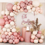 Boho Balloon Arch Kit - 18" Dusty Rose, Nude & Neutral Tones for Baby Shower and Party Decor