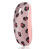 Pink Bling Crystal Rhinestone Wireless Mouse Sparkly Computer Mouse With Usb Receiver For Girls, Bedazzled Leopard Mice For Notebook, Pc, Laptop, Macbook (Pink)