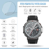 Watch Screen Protector Compatible For Amazfit T-Rex 3, Tempered Glass Film Anti Scratch High Definition Full Coverage And Soft Tpu Protective Case