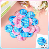 50 Pcs Gender Reveal Button Pins 1.75 Inch Team Boy Or Girl Pins Bulk, Boot Or Bows Gender Reveal Decorations Baby Shower Party Favors For Guests Pink And Blue Badge Supplies