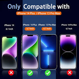 For Iphone 14 Plus Iphone 13 Pro Max Privacy Screen Protector 2 Pack 9H Anti Spy Tempered Glass With 2 Pack Camera Lens Protector Case Friendly Bubble Free Accessories