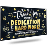 Employee Appreciation Day Banner Backdrop Decorations, We Appreciate You Banner Administrative Professional Day Decorations Background Wall Decor