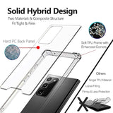 Clear Case for Samsung Galaxy Note 20 Airbag Corners Shockproof Bumper Protective Phone Cover with Hybrid Design Hard PC Back and Flexible TPU Frame