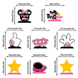 Oh Twodles Birthday Table Honeycomb Centerpieces - Cheers To Girls 2Nd Birthday Kids Two Years Old Mouse Themed Party Decorations Sign.