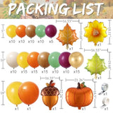 Fall Balloon Arch Kit: Pumpkin Maple Leaf Thanksgiving Decor