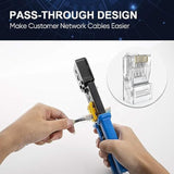 CableCreation RJ45 Pass Through Connectors, 100-Pack Cat6/Cat5e Gold Plated Mo