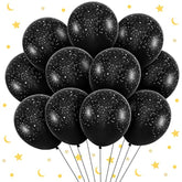 60PCS 12 Inch Galaxy Balloons Outer Space Theme Black Latex for Birthday Party Decor