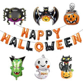Happy Halloween Foil Balloons Spider Bat Cat Ghost Pumpkin Skull Mylar Party Decor