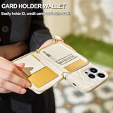 Wallet Case Compatible With Iphone 13 Pro Max, Crossbody Quilted Leather Card Holder With Chain Strap Protective Bumper Cover For Iphone 13 Pro Max, 6.7 Inch-Beige