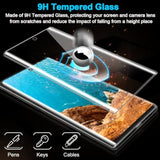 3 Pack Galaxy S21 Ultra Screen Protector, 9H Tempered Glass, Ultrasonic Fingerprint Support, 3D Curved,Hd Clear Scratch Resistant For Samsung Galaxy S21 Ultra 5G Glass Screen Protector