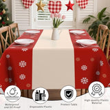 Christmas Decorations Christmas Tablecloth Disposable Plastic Tablecloth Rectangular 3 Pack 54"X108", Xmas Table Cover Party Decorations Indoor Outdoor Table Decoration Party Supplies Backdrop Banner