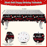 16Th Birthday Decorations For Boys & Girls, 84 Pcs Red Black 16Th Party Decorations, Birthday Party Supplie With Banner, Fringe Backdrop, Foil Star Balloons, Hanging Swirls, Tablecloth Garland Arch