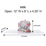 60Th Wedding Anniversary Pop Up Card – Diamond Jubilee 3D Greeting With Roses & Lovebirds – Luxury Keepsake For Parents, Grandparents, Couples, Enduring Love Gift – 6 X 8 Inches
