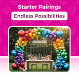 100-Pack 12" Metallic Chrome Balloons – Colorful Latex Party Balloons for Birthdays & Weddings