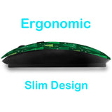 2.4Ghz Usb Wireless Mouse, Christmas Tree Pattern, Ergonomic Slim Computer Mice For Kids