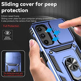 Galaxy A14 5G Case with Screen & Camera Protection Military-Grade Kickstand Blue