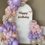 52pcs Pink & Purple Metallic Chrome Balloons for Girls' Birthday, Baby Shower Wedding Decor