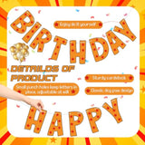 Anime Happy Birthday Banner Decorations Star Birthday Banner Yellow Themed Cartoon Party Supplies For Boys Girls Anime Party Supplies