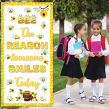 Spring Bee Classroom Decorations Door Cover Motivational Be The Reason Someone Smiles Door Banner Honeybee Sunflower Butterfly Flower Hanging Banner Backdrop For Summer School Home Wall Party Supplies
