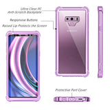 Galaxy Note 9 Case With Screen Protector Clear Military Grade Rugged 360 Full Body Protective Shockproof Hard Back Cover Defender Heavy Duty Bumper Case For Samsung Note 9 - Purple