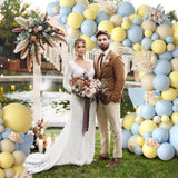 Pastel Blue & Yellow Balloon Garland Kit: Baby Shower Decor