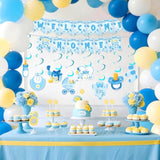Welcome Home Baby Boy Decorations, Blue Baby Shower Decorations For Boys Welcome Home Banner It'S A Boy Hanging Swirls For Pregnancy Announcement Newborn Gender Reveal Party Supplies