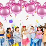 6pcs Pink Mouse Head 24" Foil Balloons for Birthday & Baby Shower