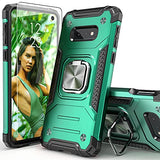 For Galaxy S10E Case With Tempered Glass Screen Protector,Hybrid Drop Test Slim Fit Cover With Car Mount Kickstand Slim Fit Protective Phone Case For Galaxy S10E,Dark Green