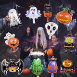 11Pc Halloween Foil Balloon Set – Ghost, Spider, Pumpkin, Cat & Party Decor