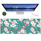 Floral Gaming Mouse Pad,12X31.5In Non-Slip Rubber Spring Flower Desk Mat,Large Extended Mousepad For Office Home Laptop,Mice Pads Gifts,Game Lover Deskmat Decor (Cherry Blossom 02)