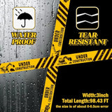 2 Rolls 3'' X 98 Feet Under Construction Party Tape Decorations Construction Zone Tape Birthday Party Supplies Favors For Birthday Classroom Room Decor(No Stickiness)