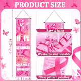4 Pack Breast Cancer Awareness Backdrop Banner Decorations