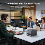 Nas Dxp4800 Pro 4-Bay Desktop Nas, Intel Core I3-1315U 6-Core Cpu, 8Gb Ddr5 Ram, 128G Ssd, 1X 10Gbe, 1X 2.5Gbe, 2X M.2 Nvme Slots, 4K Hdmi, Network Attached Storage (Diskless)