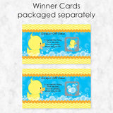 Big Dot of Happiness Ducky Duck - Baby Shower or Birthday Party Game Scratch Off Cards - 22 Count