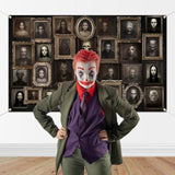 Halloween Portrait Backdrop Horror Party Banner Haunted House Photo Background 70.8x43.3in