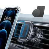 Upgraded Magnetic Car Phone Holder with 6 Strong Magnets, Case Friendly - Black