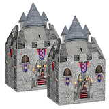 16-Pack Diy Medieval Castle Cardboard Boxes – 8 × 5 × 3 Inch Knight Theme Party Centerpieces For Halloween, Mardi Gras & Birthday Celebrations