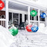 2 Pcs 24 Inch Giant Inflatable Christmas Balls,Large Outdoor Inflatable Christmas Balls For Yards, Lawns, Porches, Garde