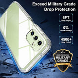 For Samsung Galaxy A14 5G Case, Samsung A14 5G/4G Phone Case With Built-In Screen Protector, 360° Full Body Military Grade Drop Protection Silicone Bumper Cover Case For Samsung A14 (Clear)