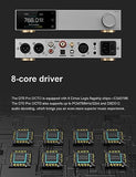 Topping D70 Pro OCTO DAC - 8X CS43198 Bluetooth 5.1 LDAC Aurora UI Colour Display RCA & XLR Output HiFi Decoder with Remote Control (Silver)