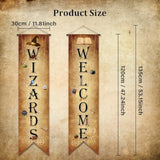 Wizards Porch Signs Magical Wizard Banner Door Sign Sets 47.2 X 11.8 Inch Halloween Hanging Banner Decorations For House Door Backdrop Photography Birthday Party Supplies