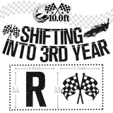 Shifting Into 3Rd Year Banner For Boy Girl, Racing Car Theme Birthday Party Decorations For 3 Years Old, Happy 3Rd Birthday Party Decorations Supplies