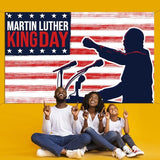Martin Luther King Day Decorations Dr Martin Luther King Photo Booth Backdrop MLK Day Speech Scene School Classroom Bulletin Board Decor
